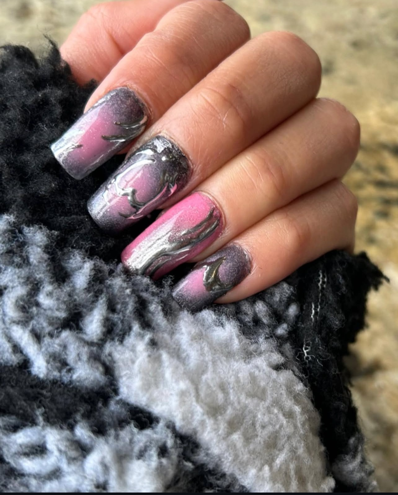 Pink Rock Nail Set