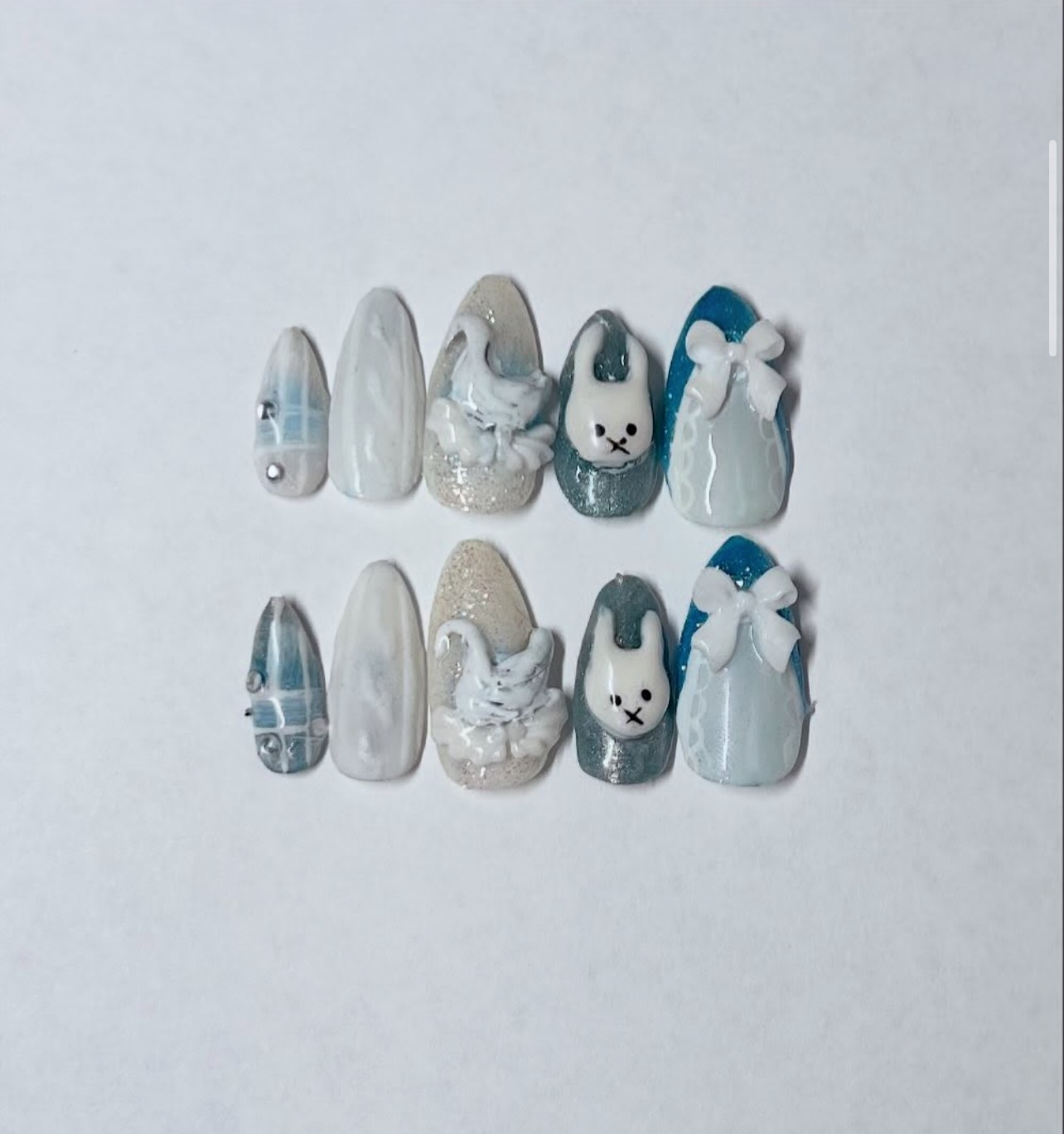 Elegant Bunny Nail Set